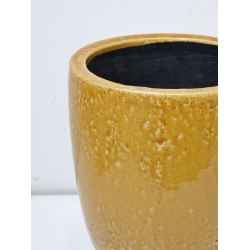 Osłonka betonowa ceramiczna szkliwiona kolor Miodowy/Musztardowy